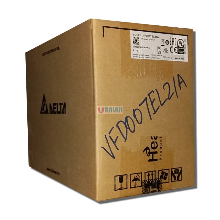 Delta Variable Frequency Drive VFD007EL21A-3PH-240V-0.75KW-1HP