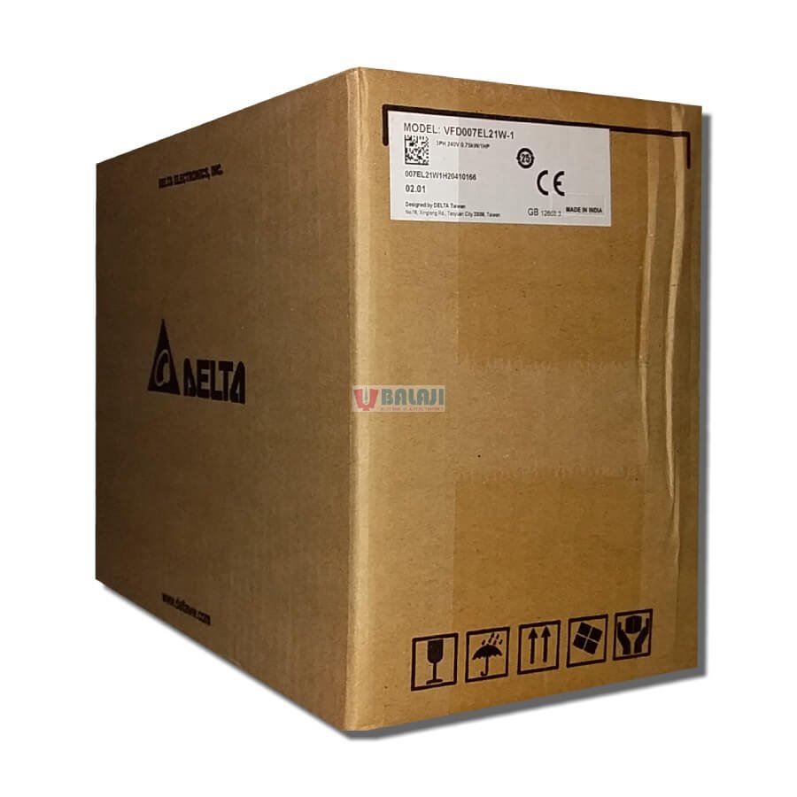 Delta Variable Frequency Drive VFD007EL21W-1-3PH-240V-0.75KW-1HP