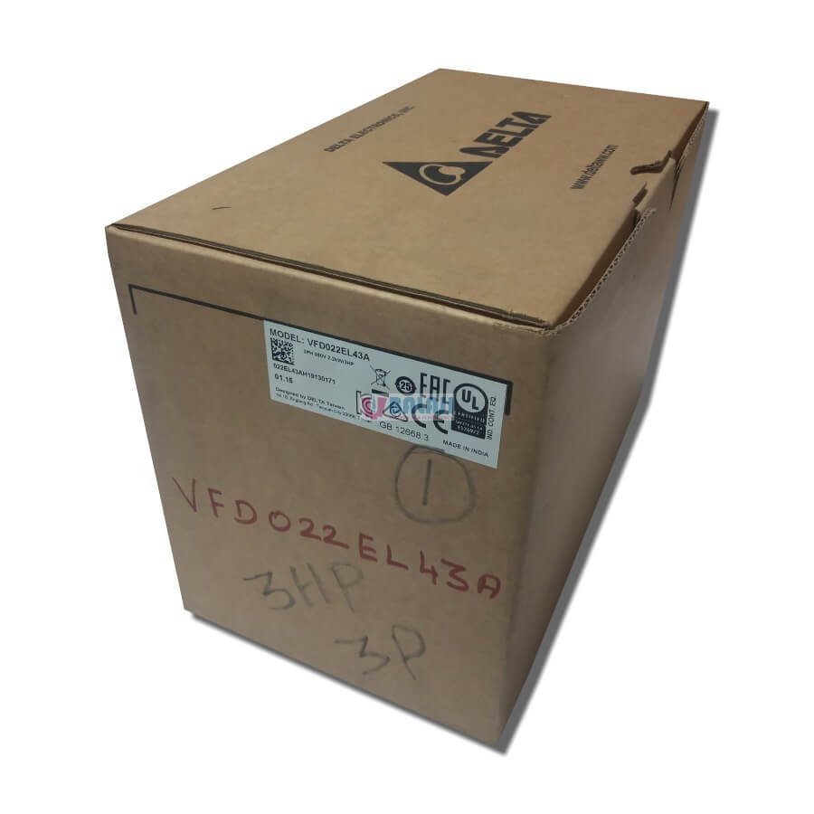 Delta Variable Frequency Drive VFD022EL43A-3PH-480V-2.2KW-3HP