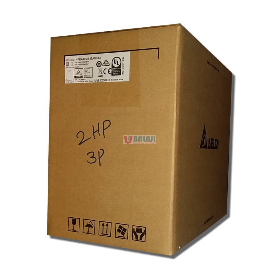Delta Variable Frequency Drive VFD4A2MS43-ANSAA-3PH-480-1.5KW-2HP