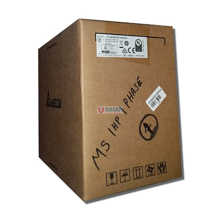Delta Variable Frequency Drive VFD4A8MS21ANSAA-3PH-230V-0.75KW-1HP