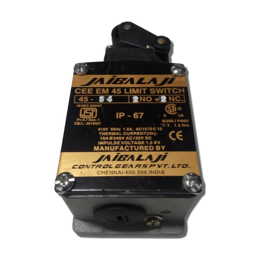 Jaibalaji Brand Limit Switch CEE-EM-45-54-2NO+2NC