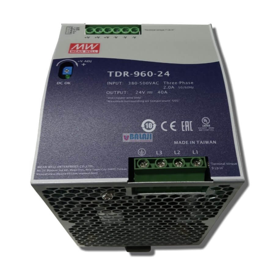 Meanwell Din Rail Power Supplies TDR-960-24-40A-SIDE