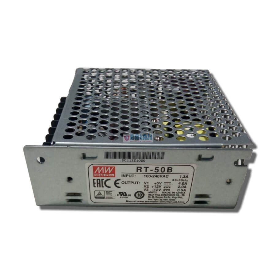 Meanwell Switch Mode Power Supplies RT-50B-5V=4A,+12V=2A,-12V=0.5A