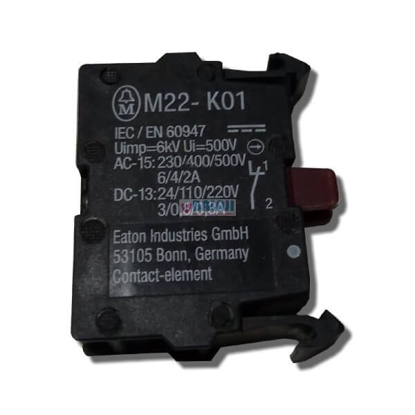 Moeller Eaton Push Button Contact Element M22-K01 NC