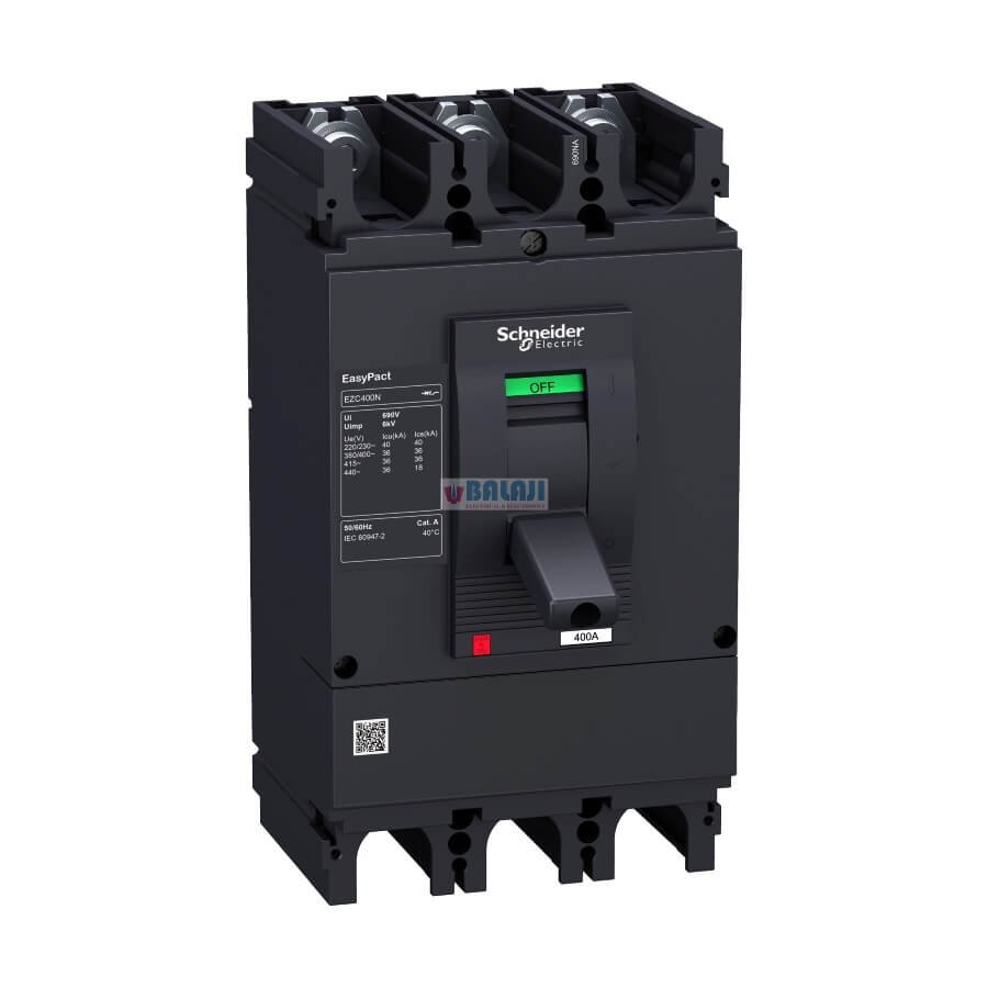 Schneider Circuit Breaker EZC400N3400N-400-A-3-poles-3d