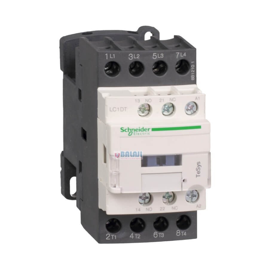 Schneider Contactor LC1D098-4P-2-NO+2-NC-440-V-20-A-24-V-DC