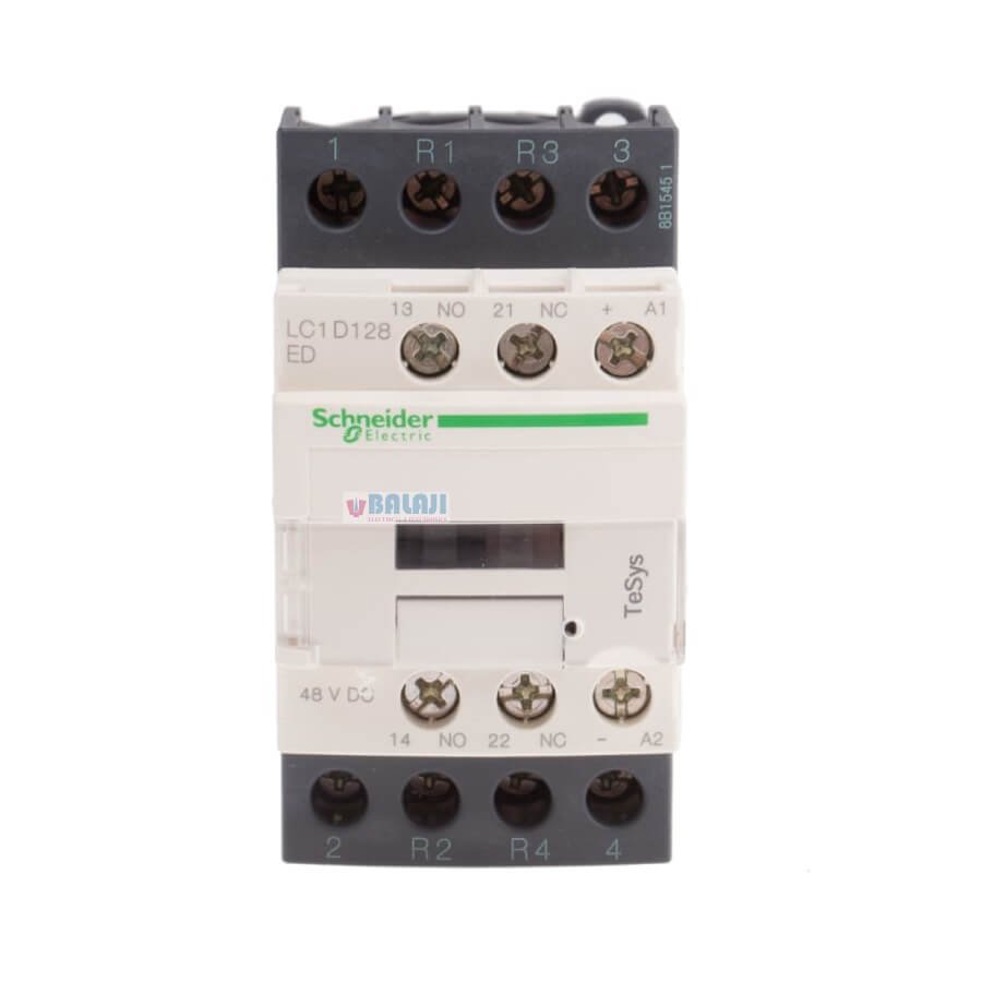 Schneider Contactor LC1D128-4P-2-NO+2-NC-440-V-25-A-24-V-DC