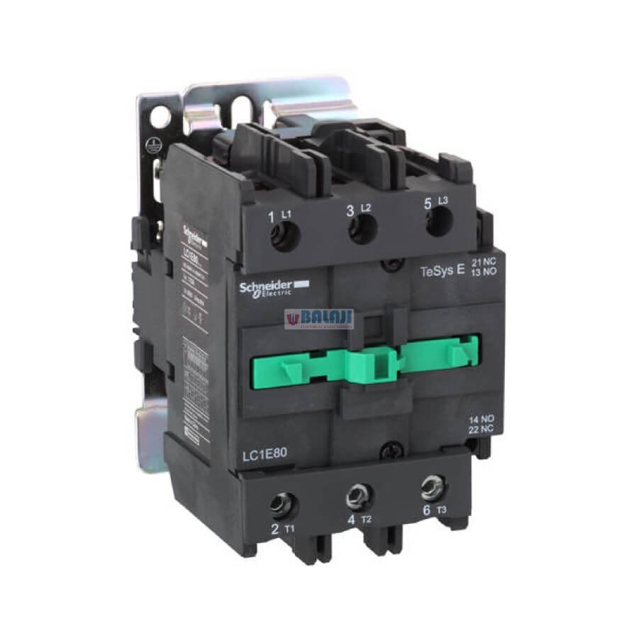Schneider Contactor LC1E80-80A-60HP-45KW-1NC+1NO-415V