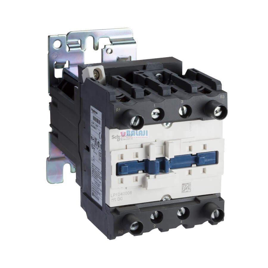 Schneider Contactor LP1D80008 -4P-2-NO+2-NC-440V-80A-48V-DC
