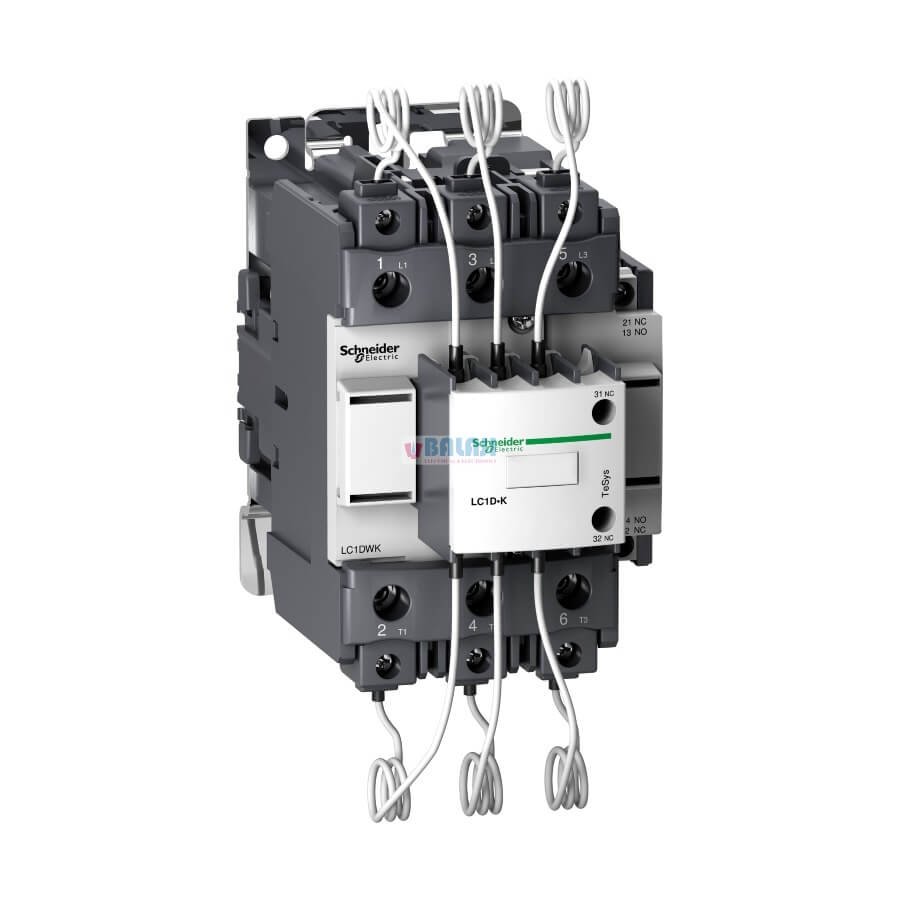 Schneider Electric Capacity Contactor LC1DWK12M7-63-kVAR-at-400V-50Hz-coil-220V-AC-50-60Hz