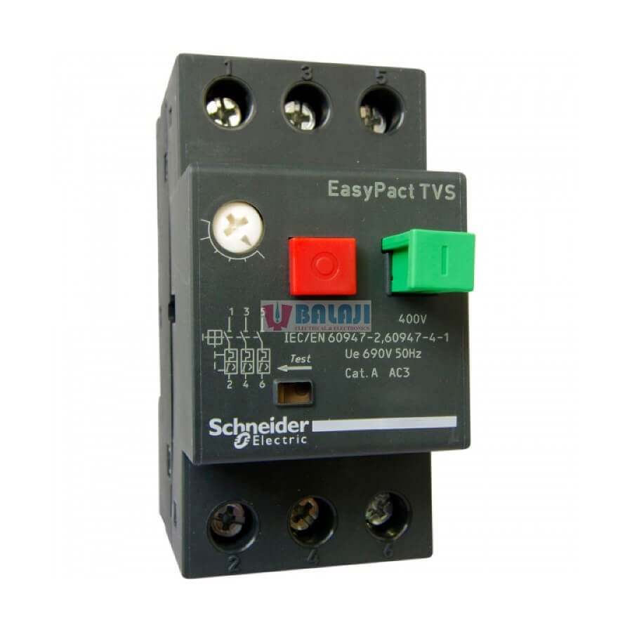 Schneider Motor Circuit Breaker GZ1E05 3 poles 3d - 0.63..1A - thermomagnetic trip unit