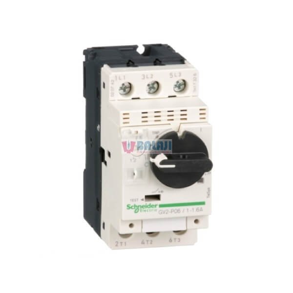 Schneider Thermal Magnetic Circuit Breaker GV2P06-1-1.6A-0.55KW
