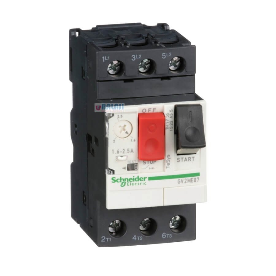 Shneider Electric Motor Circuit Breaker GV2ME07-3P-1.6-2.5-A,-thermal-magnetic
